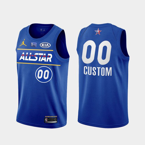 Men's 2021 All-Star Active Player Custom Blue NBA Eastern Conference Stitched Jersey